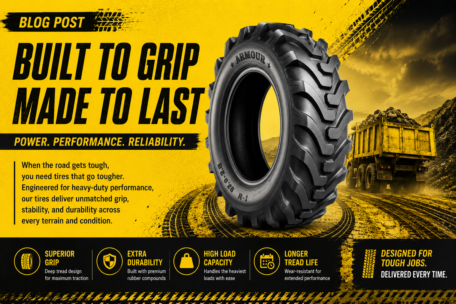 Built to Grip, Made to Last: The Importance of Heavy-Duty Industrial Tires